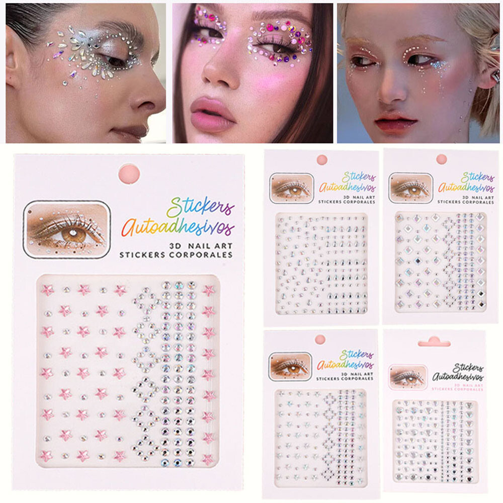 Acrylic Diamond Stickers Rhinestone Stickers Eye Makeup Body Art Colorful  θ
