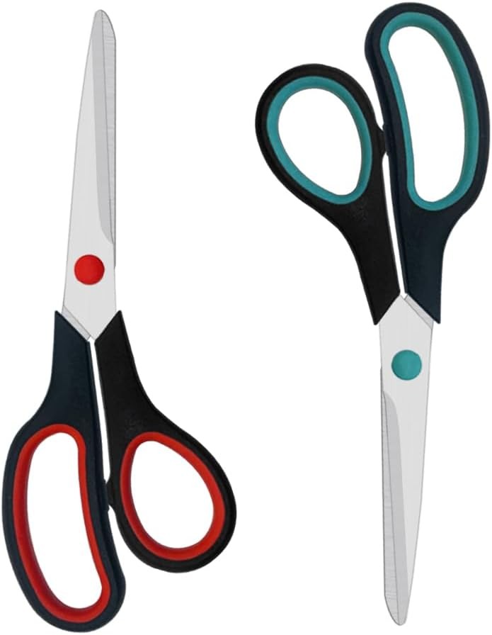 Scissors, 2 Pack 7.5 inch Scissors for Office and Home, Scissor All Purpose