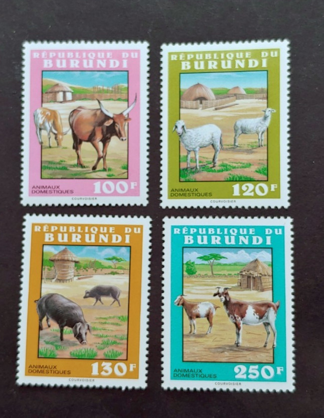 WILDLIFE FARM ANIMALS SET VF MNH BURUNDI (STMO)