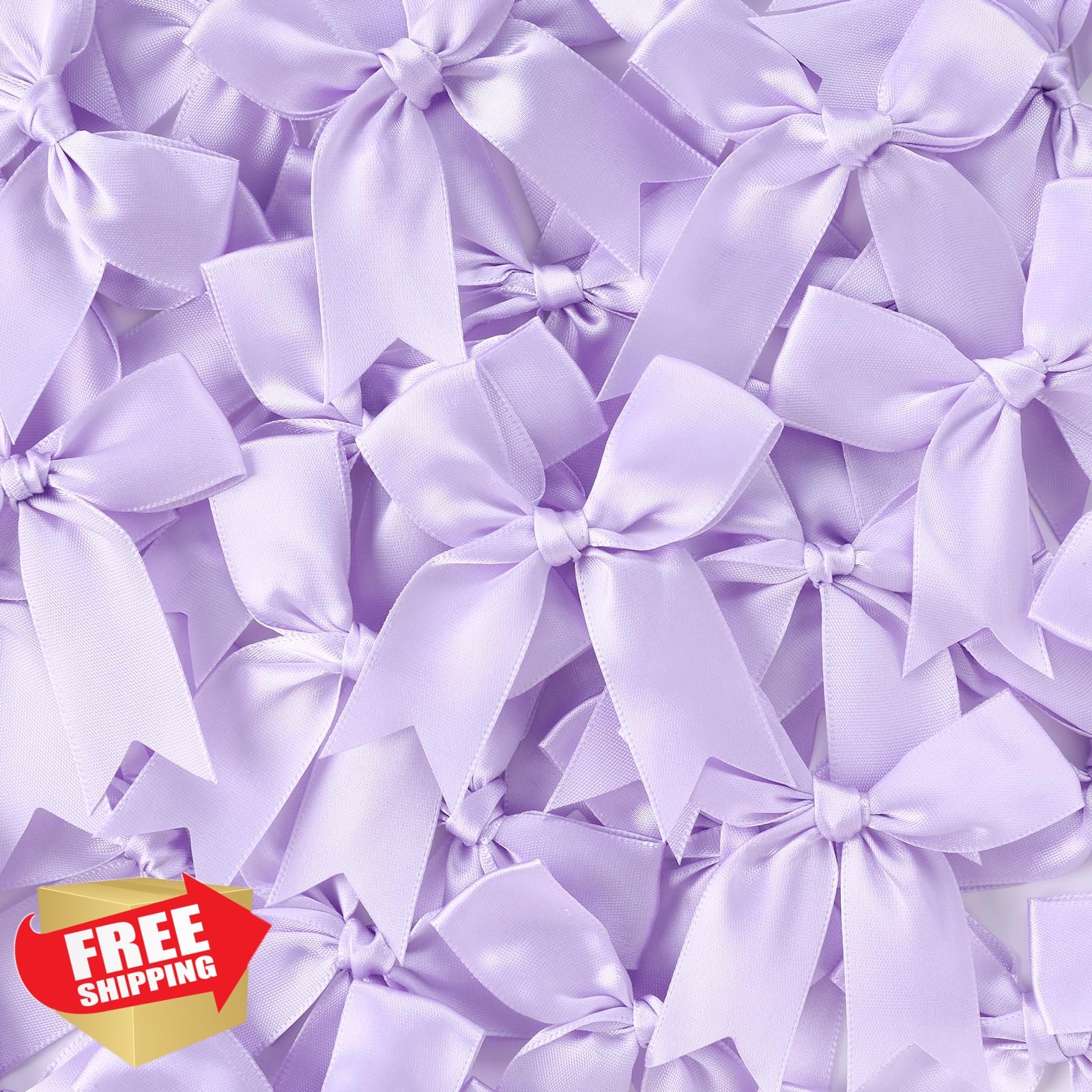 Purple Gift Wrap Bows 100 Pcs 3.3 Inch Party Wedding Decor