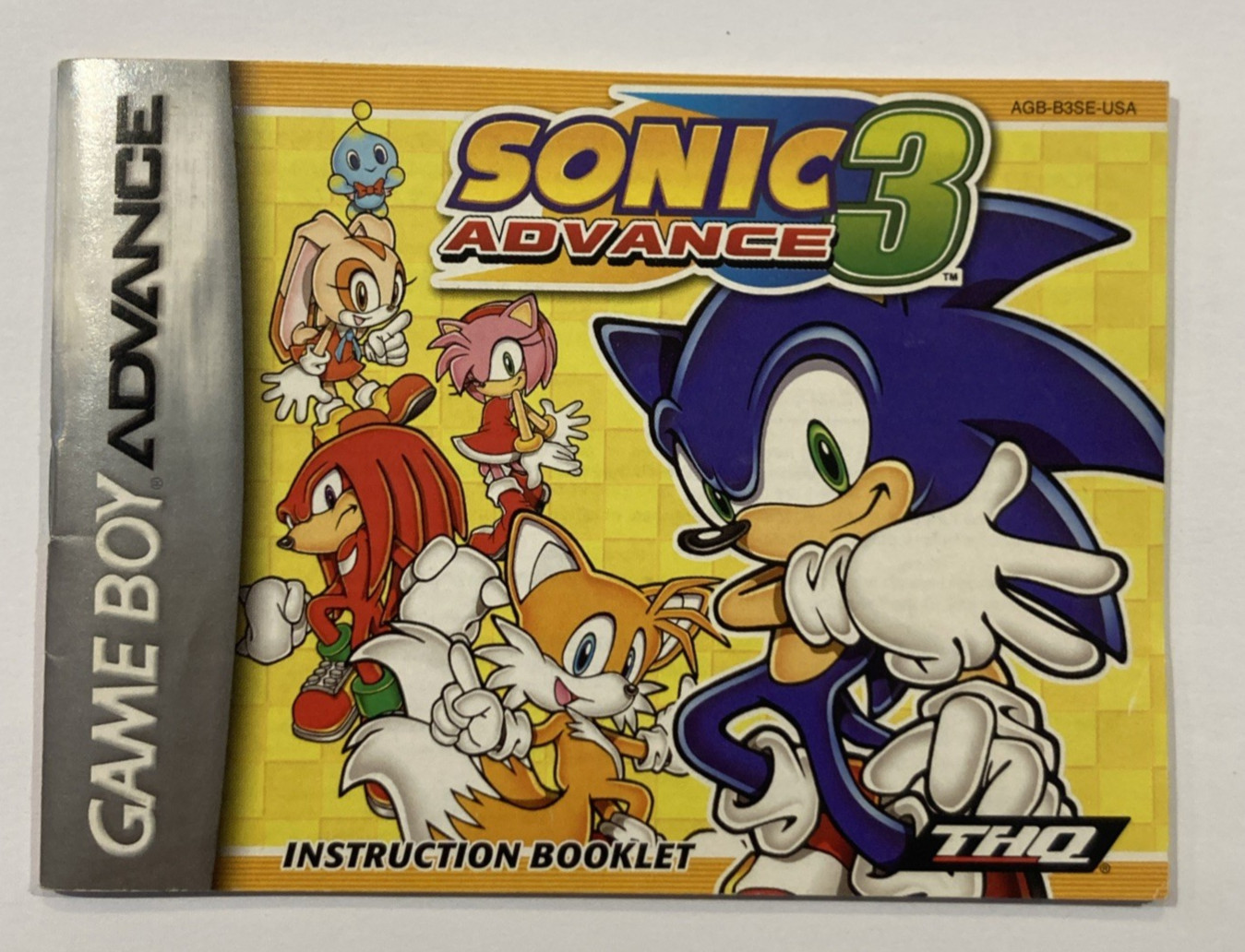 Sonic Advance 3 Nintendo GBA (Manual Only)