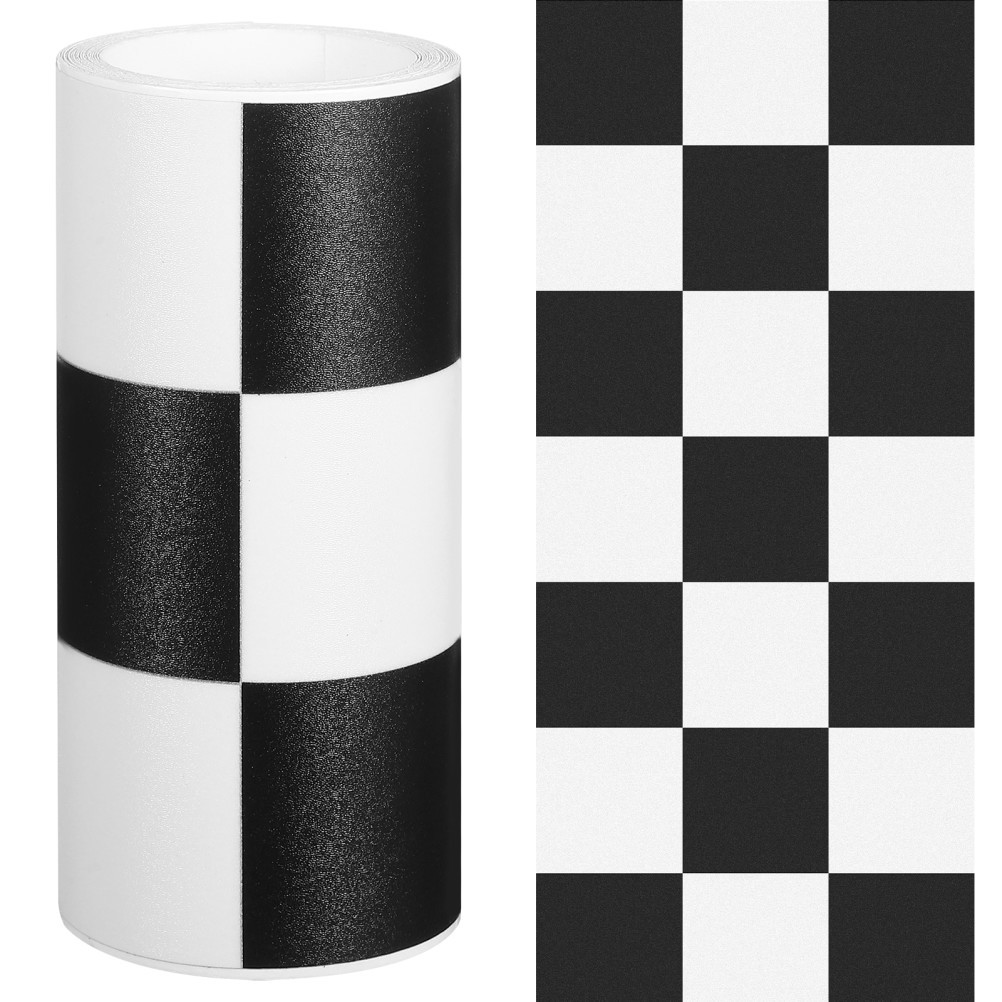 1 Roll Bulletin Board Border Checkered Wall Sticker Skirting Line Decal
