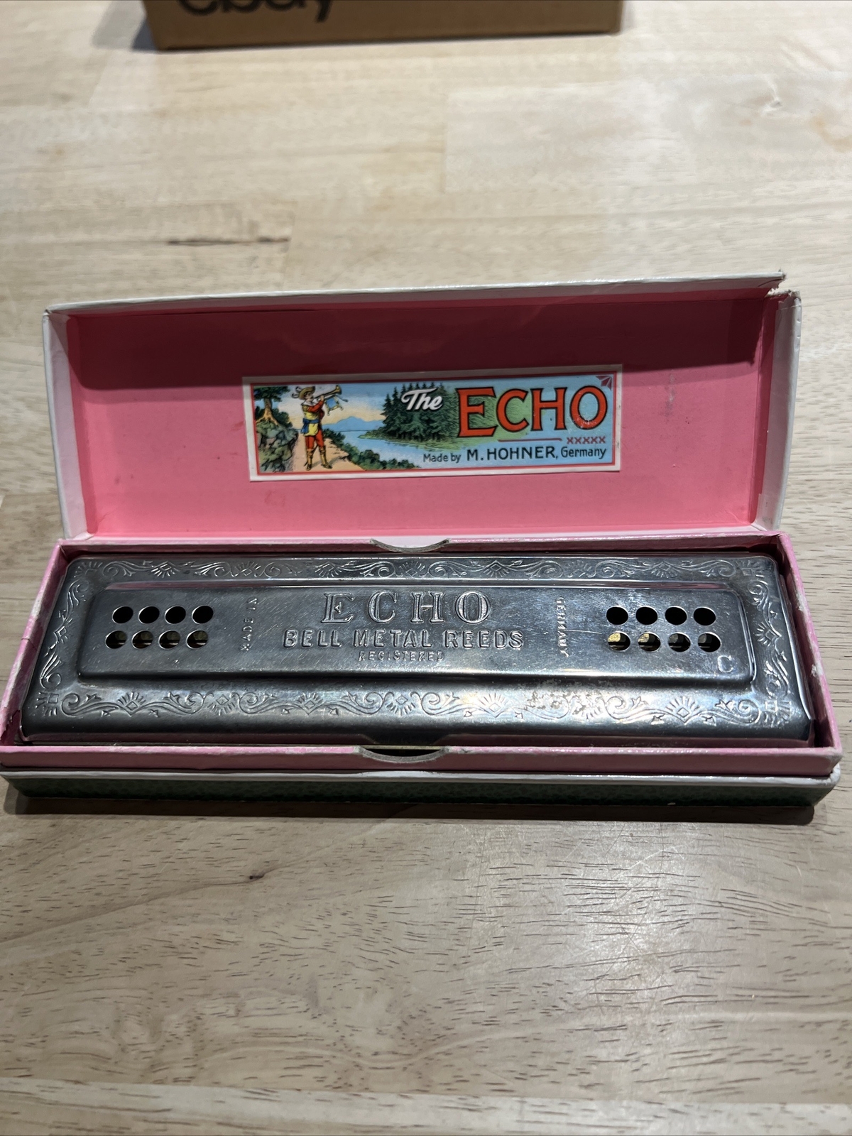 M HOHNER The Echo Harp Harmonica Double Key C/G - 56/96 M2 - Germany - * NICE *
