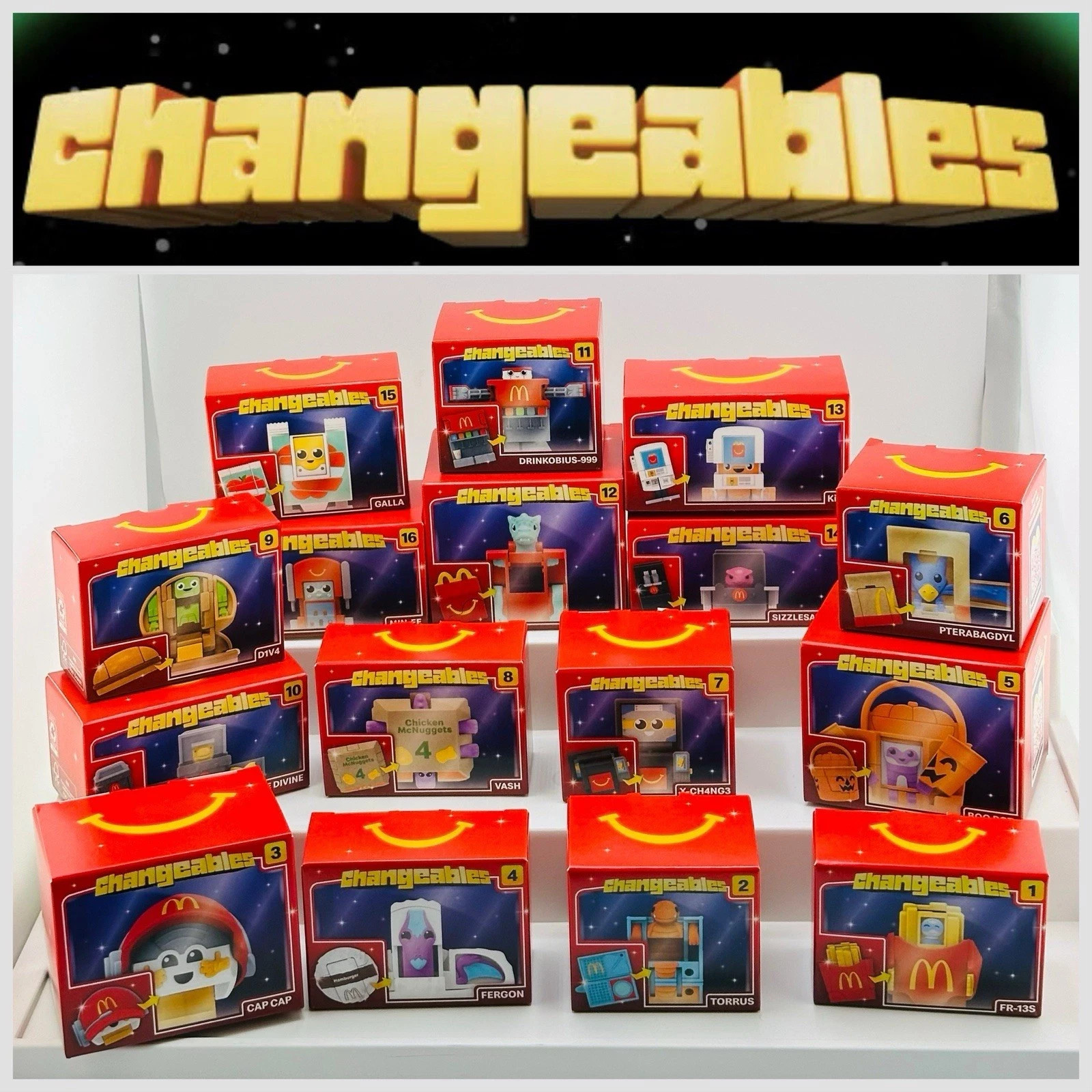 McDONALD'S 2026 Happy Meal Toys CHANGEABLES (Complete Set #1-16) NEW, UNOPENED