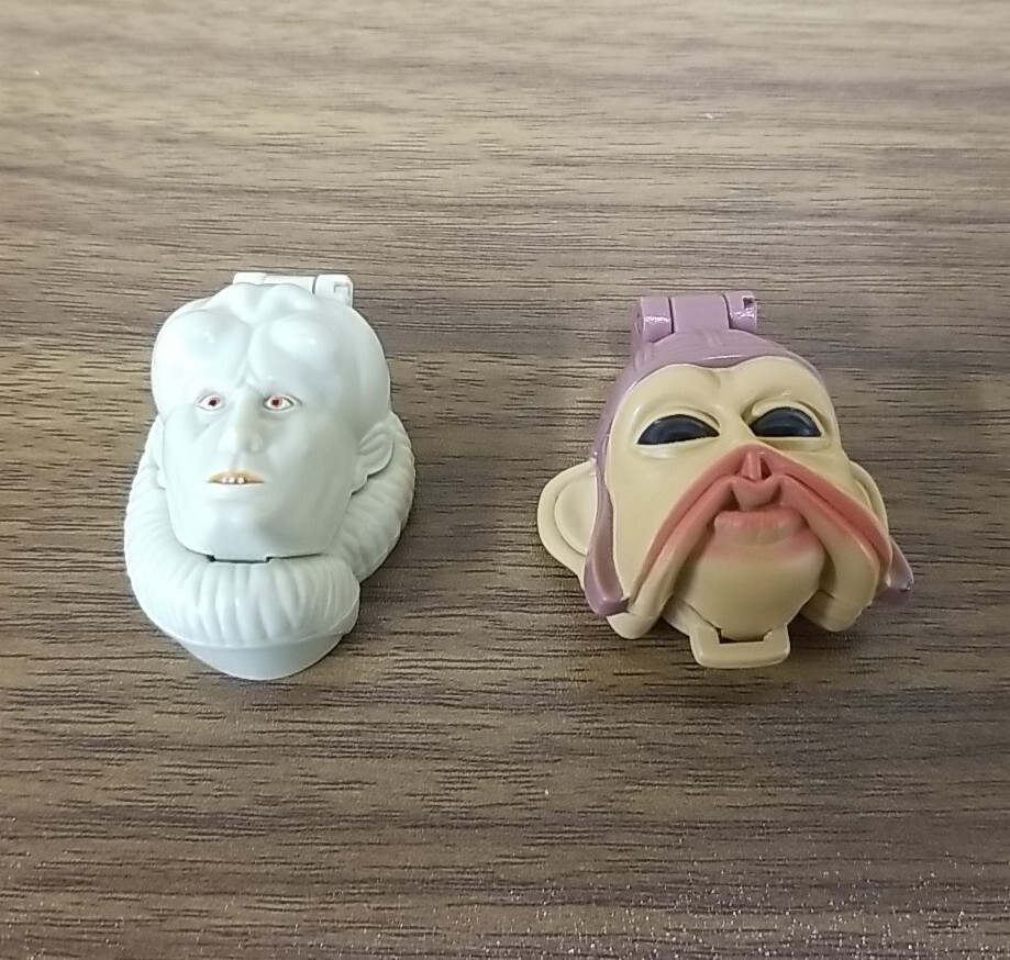 (2) Vtg Star Wars Whit & Fortuna Polly Pocket Face Micro Machines ~ No Figures