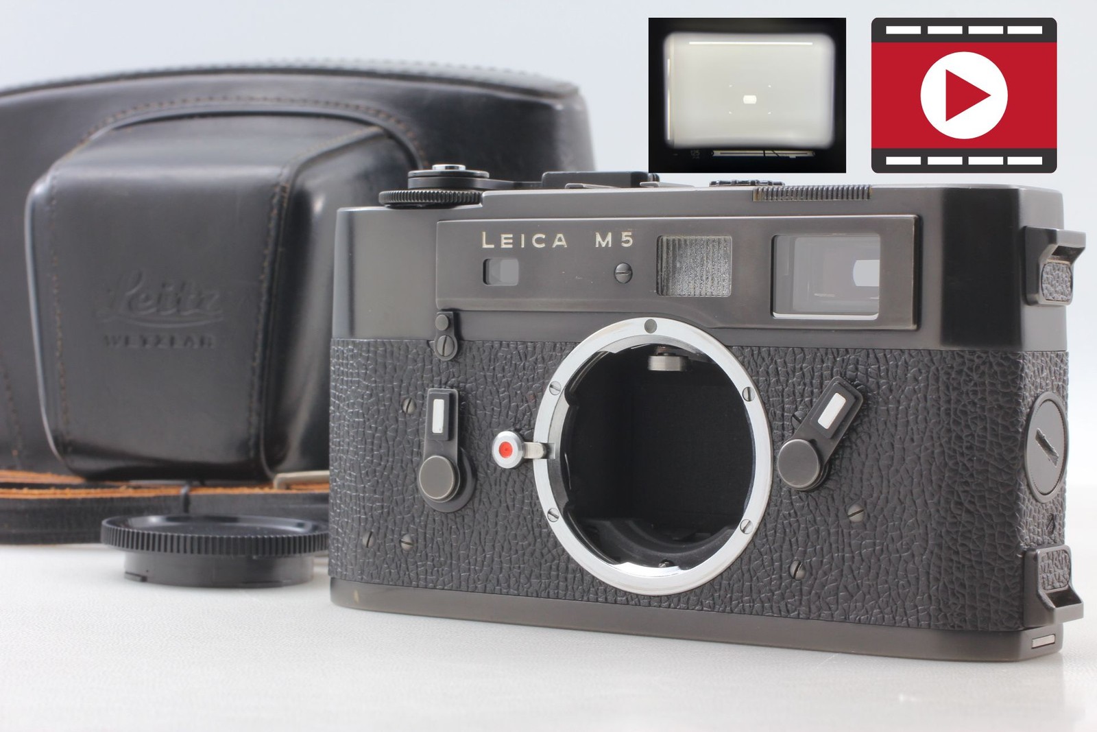 Meter Works!! [MINT] Leica M5 2Lugs Black Film Camera Rangefinder From JAPAN