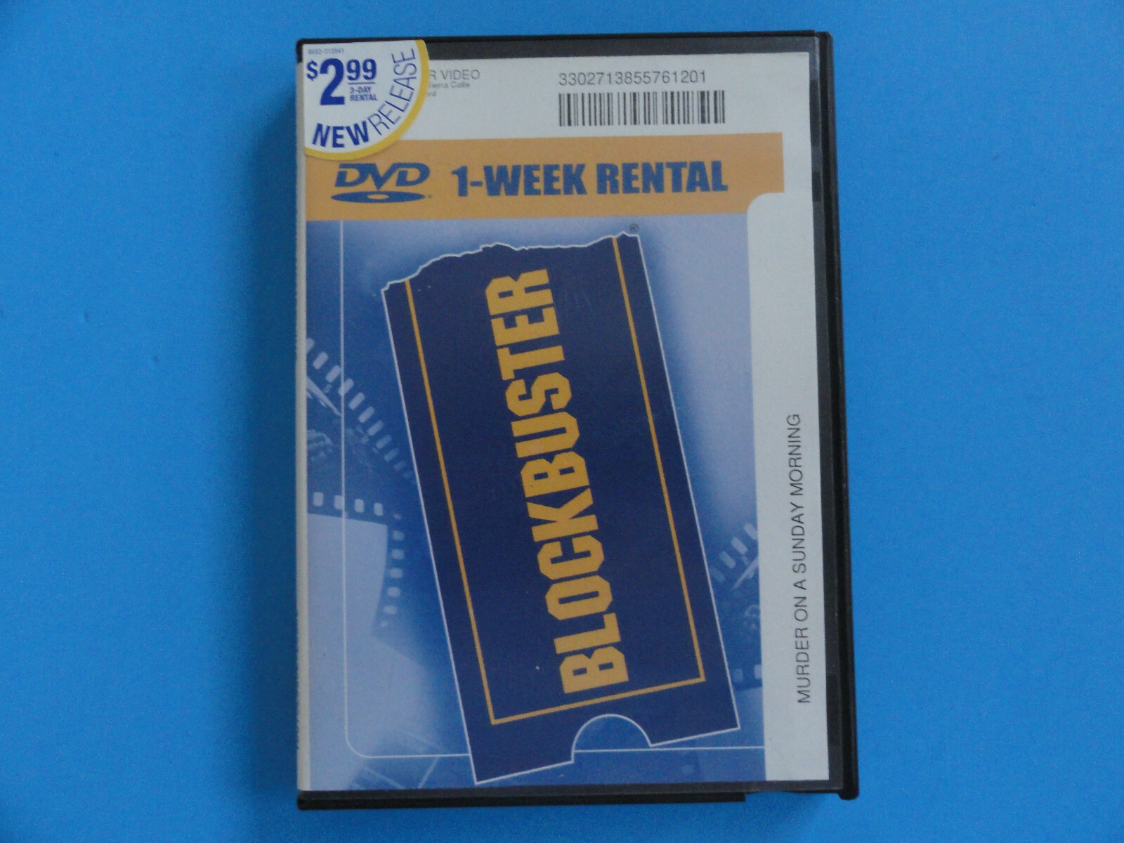 BLOCKBUSTER VIDEO DVD RENTAL CASE "MURDER ON A SUNDAY MORNING" 2003 *NO MOVIE