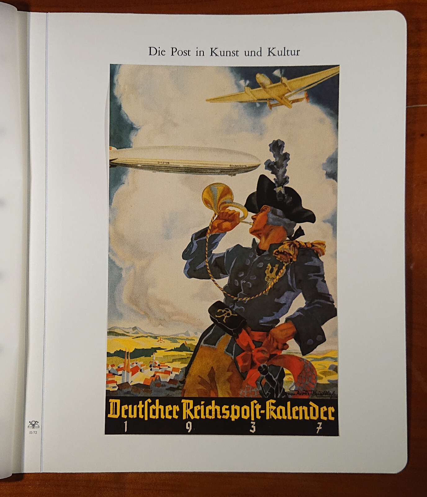 Vordruckblatt Post Art & Culture German Reichspostkalender 1937 Reichspost