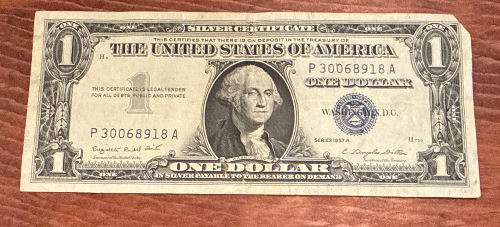 1957-A One Dollar Note $1 Silver Certificate Banknote Circulated