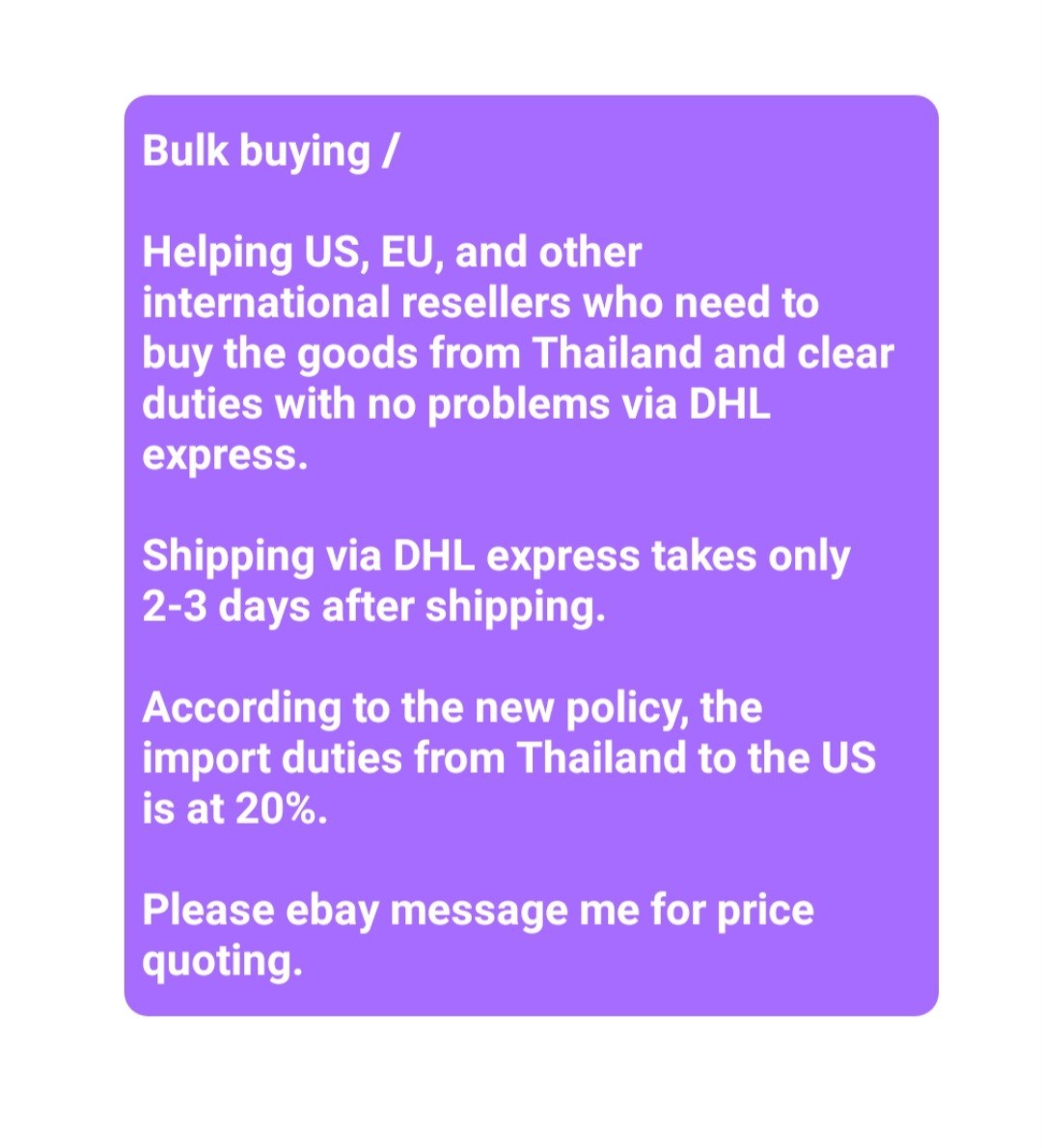 Thai supplier service for US EU & other international resellers / bulk buyers