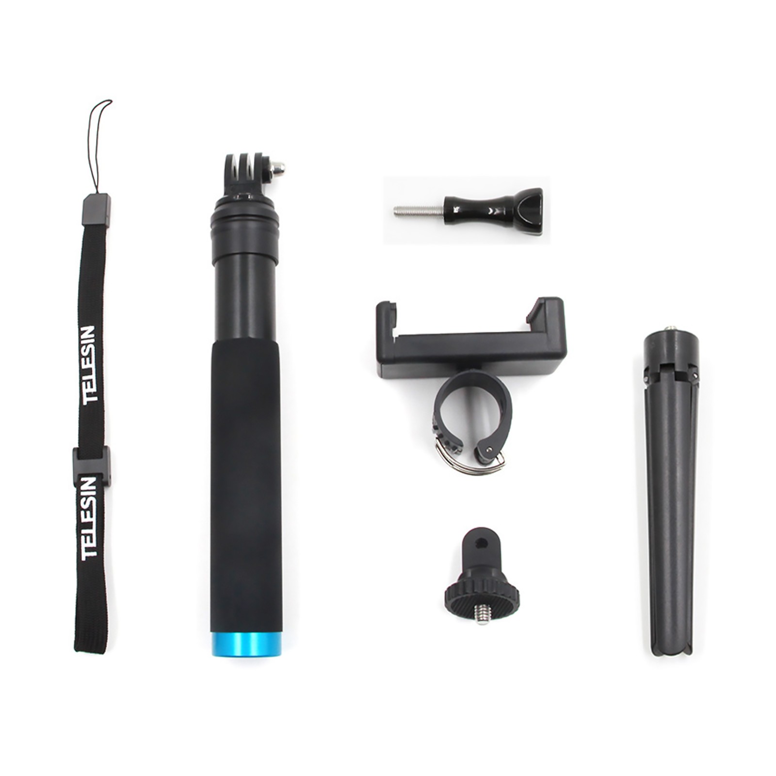 Aluminum Selfie Stick Holder Tripod Phone Strap For GoPro Hero 7 6 5 4 Camera D