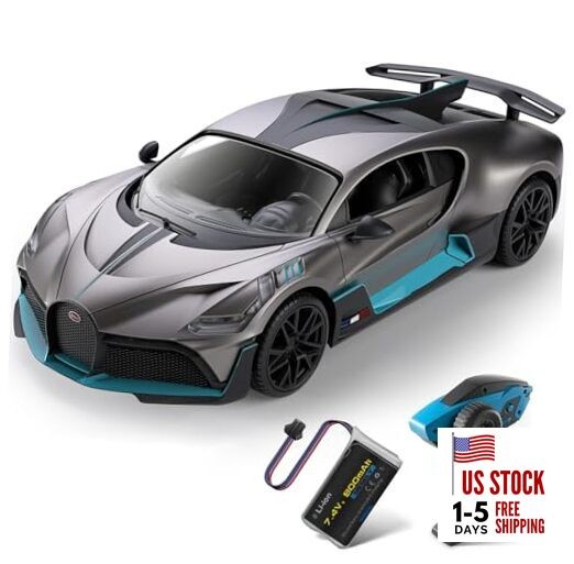  Remote Control Car, Bugatti Divo Scale Rc Cars 12Km/h, 2.4Ghz Licensed 1/12