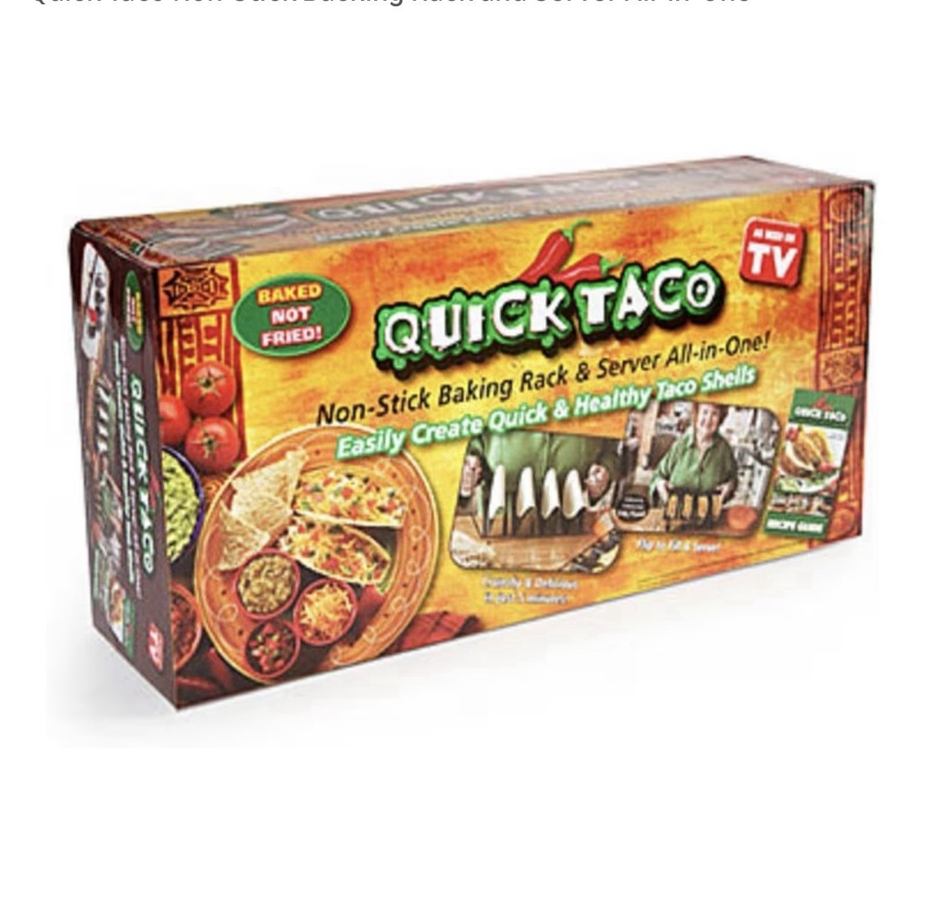 Quick Taco Non-Stick Baking Rack and Server as Seen On TV