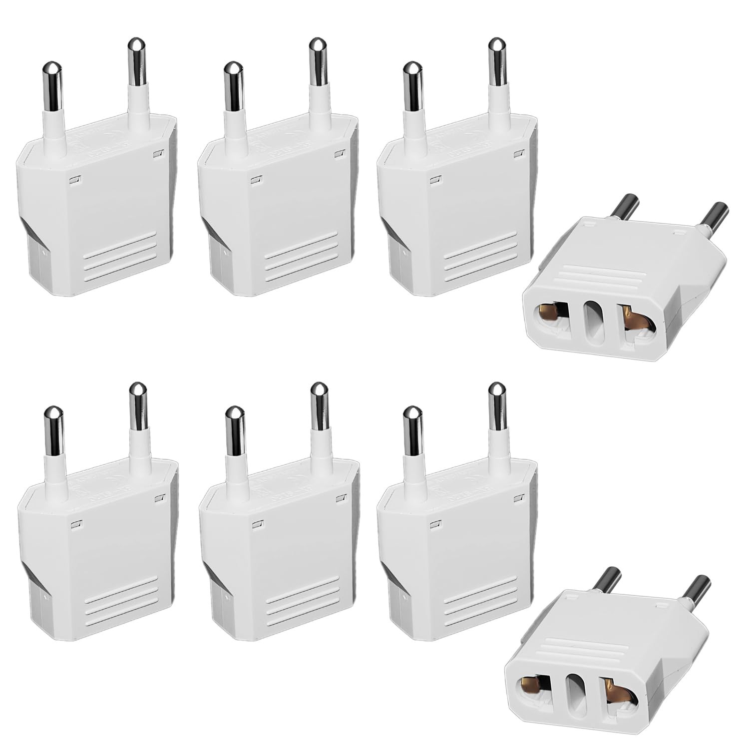 US to Europe Plug Adapter - European Travel Adapter,Type C Wall White 