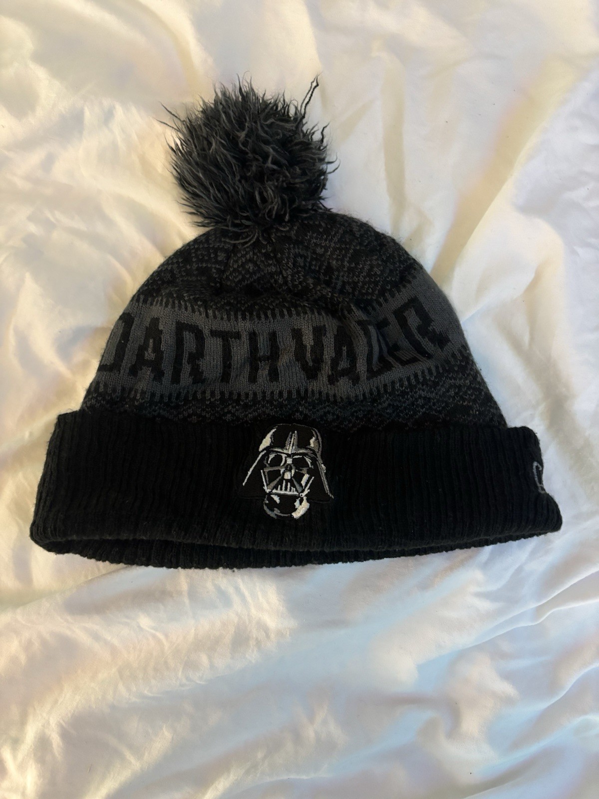 Star Wars Darth Vader Black Pom-Pom Embroidered Knit Science Fiction Hat