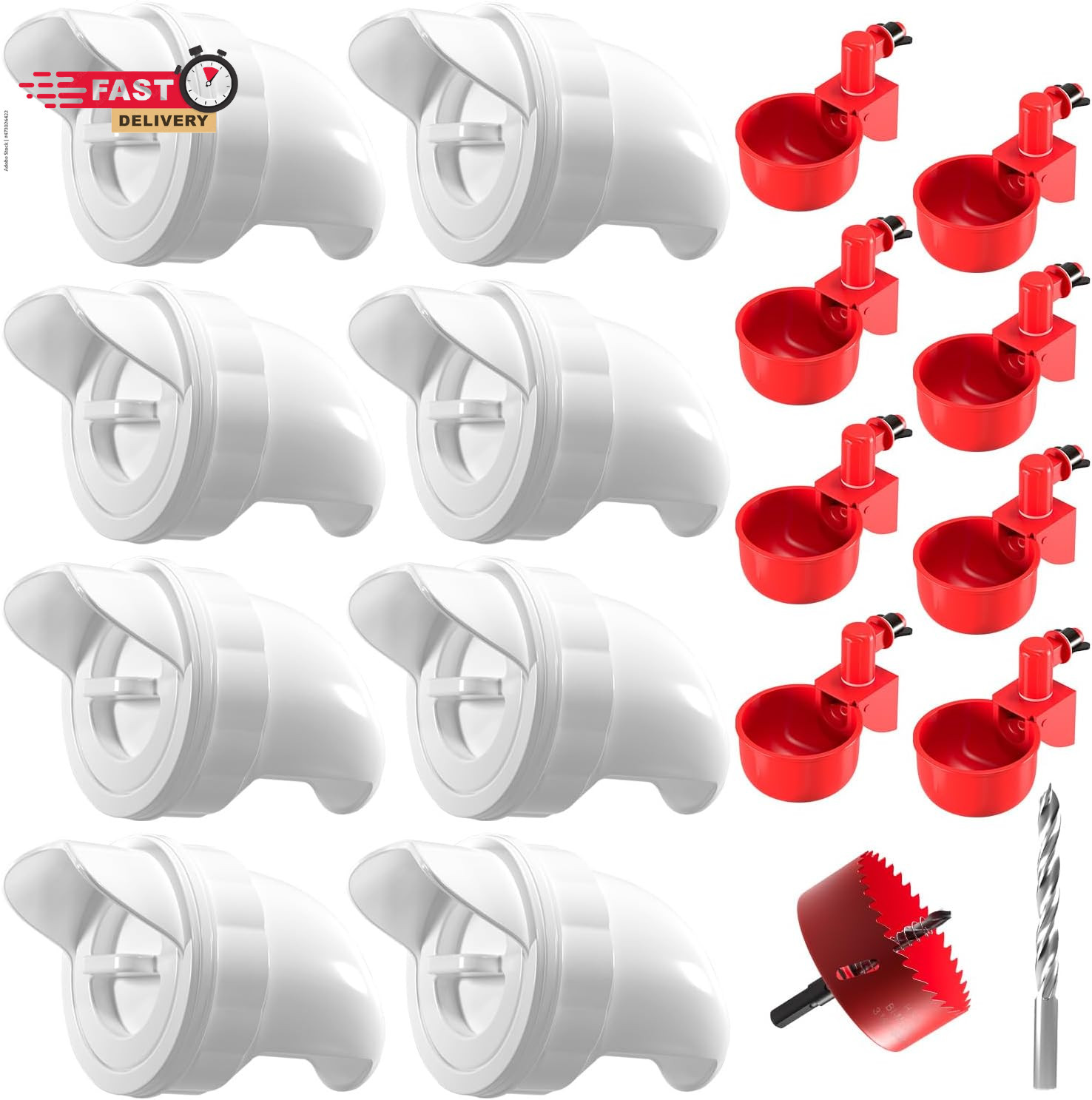 Chicken Feeder No Waste Automatic Poultry Feeder Ports Chicken Feeders and Water