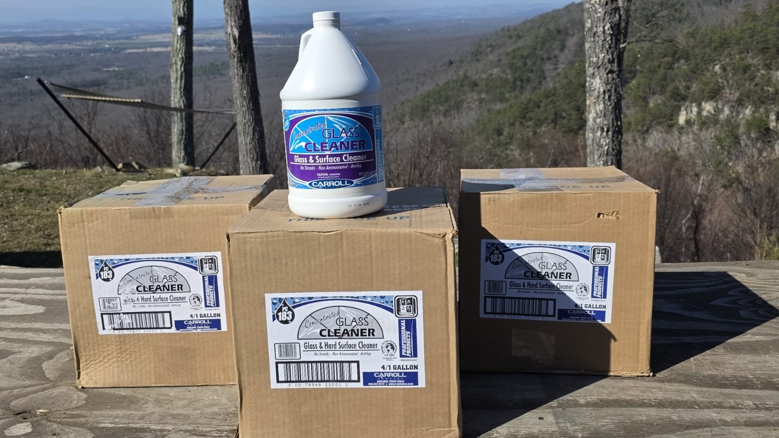 Gallon Concentrated Glass & Hard Surface Cleaner - Carroll PC183 - 4x 1...