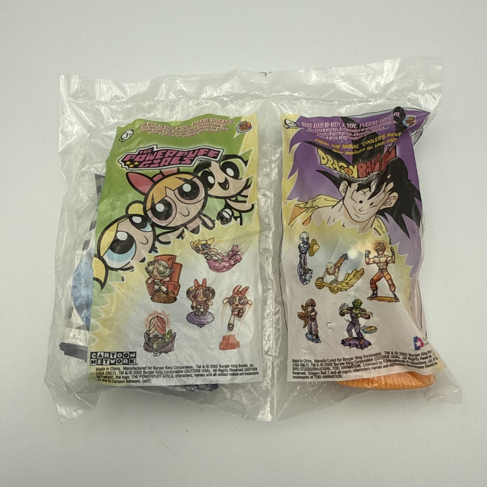 2002 Burger King Dragonball Z Power Puff Girls Piccolo Buttercup Sealed DBZ