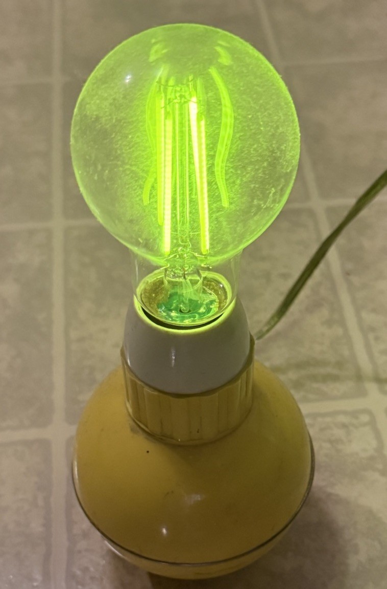 Vintage Enzo Mari Dumbbell Table lamp Mid Century Modern Mcm Yellow Retro