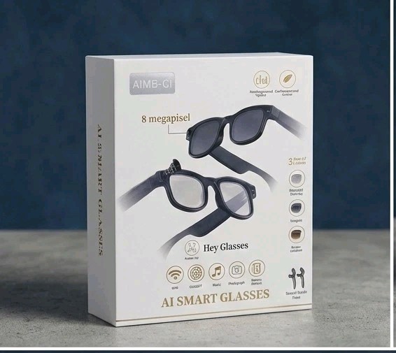 AIMB-G1 AI Smart Glasses – 8MP Integrated Camera & Voice Assistant – Triple Lens