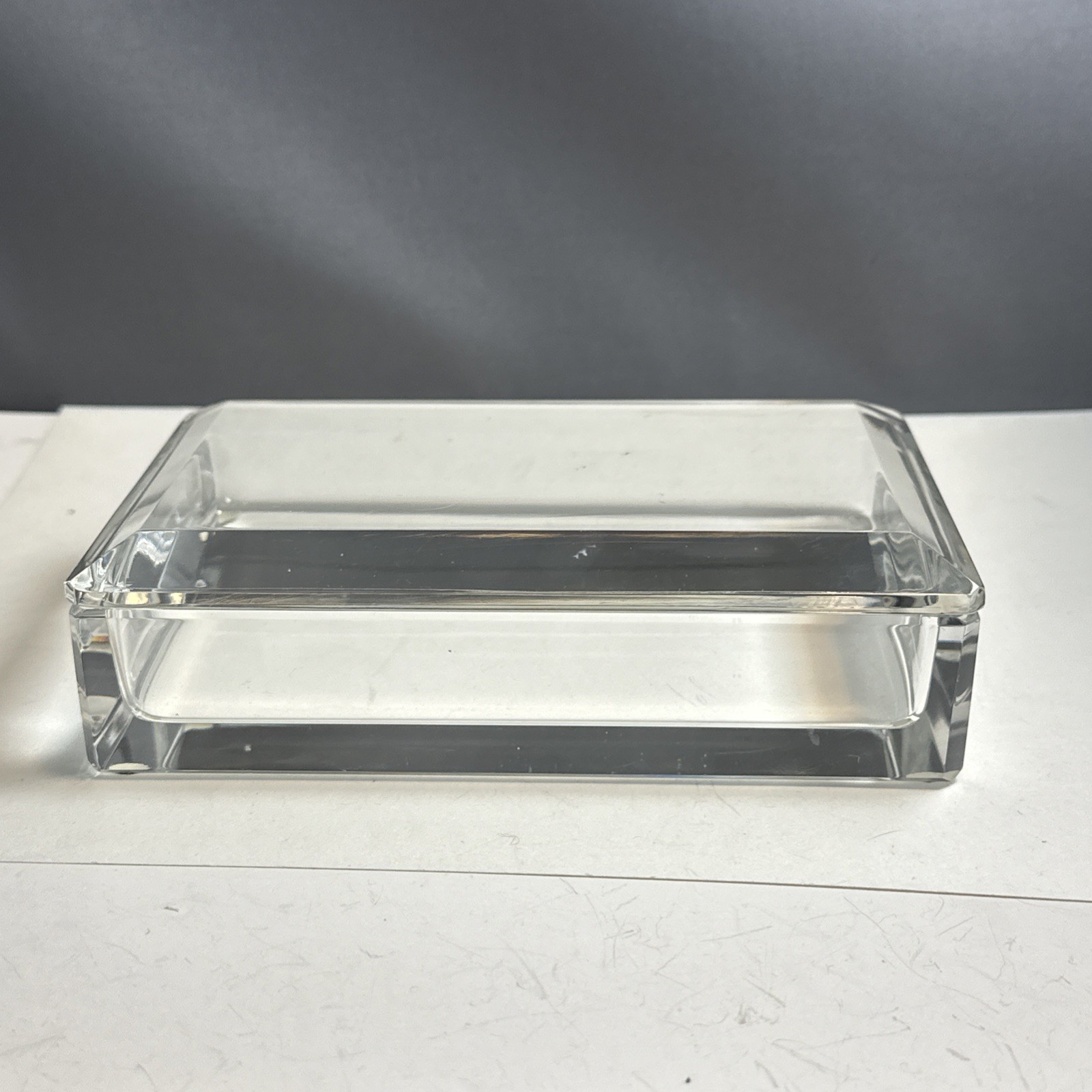 Vintage Crystal Box Signed