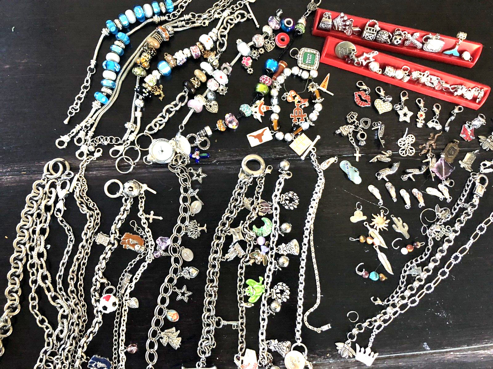 Vintage to Now Silver Tone Jewelry Lot 200 piece Mostly Wearable 2 Pds!