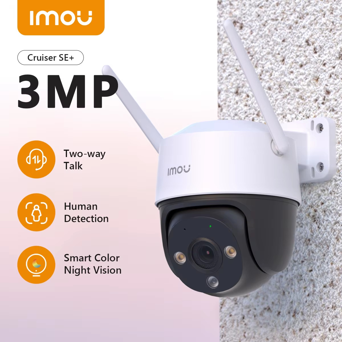 IMOU Cruiser SE+ 3MP/5MP Outdoor PTZ Wi-Fi Camera IP66 Weatherproof Camera Two W