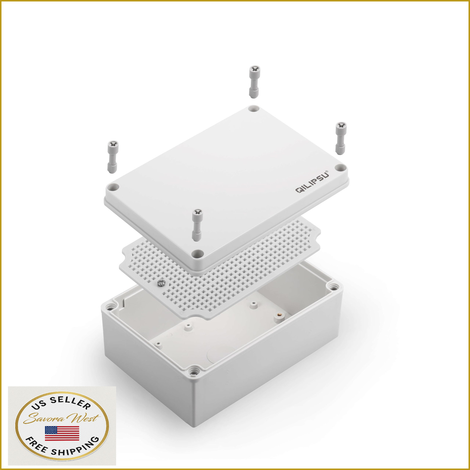 QILIPSU IP67 Waterproof Outdoor Electrical Junction Box ABS Plastic Weatherproof