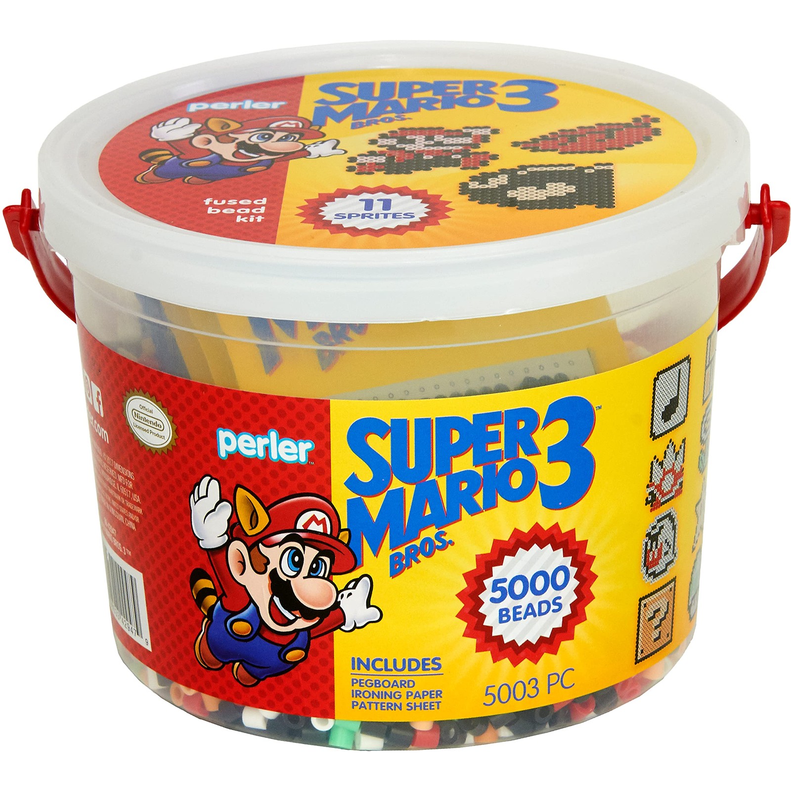 Craft Bead Bucket Activity Kit, 5003 pcs, Super Mario Brothers - 80-42947