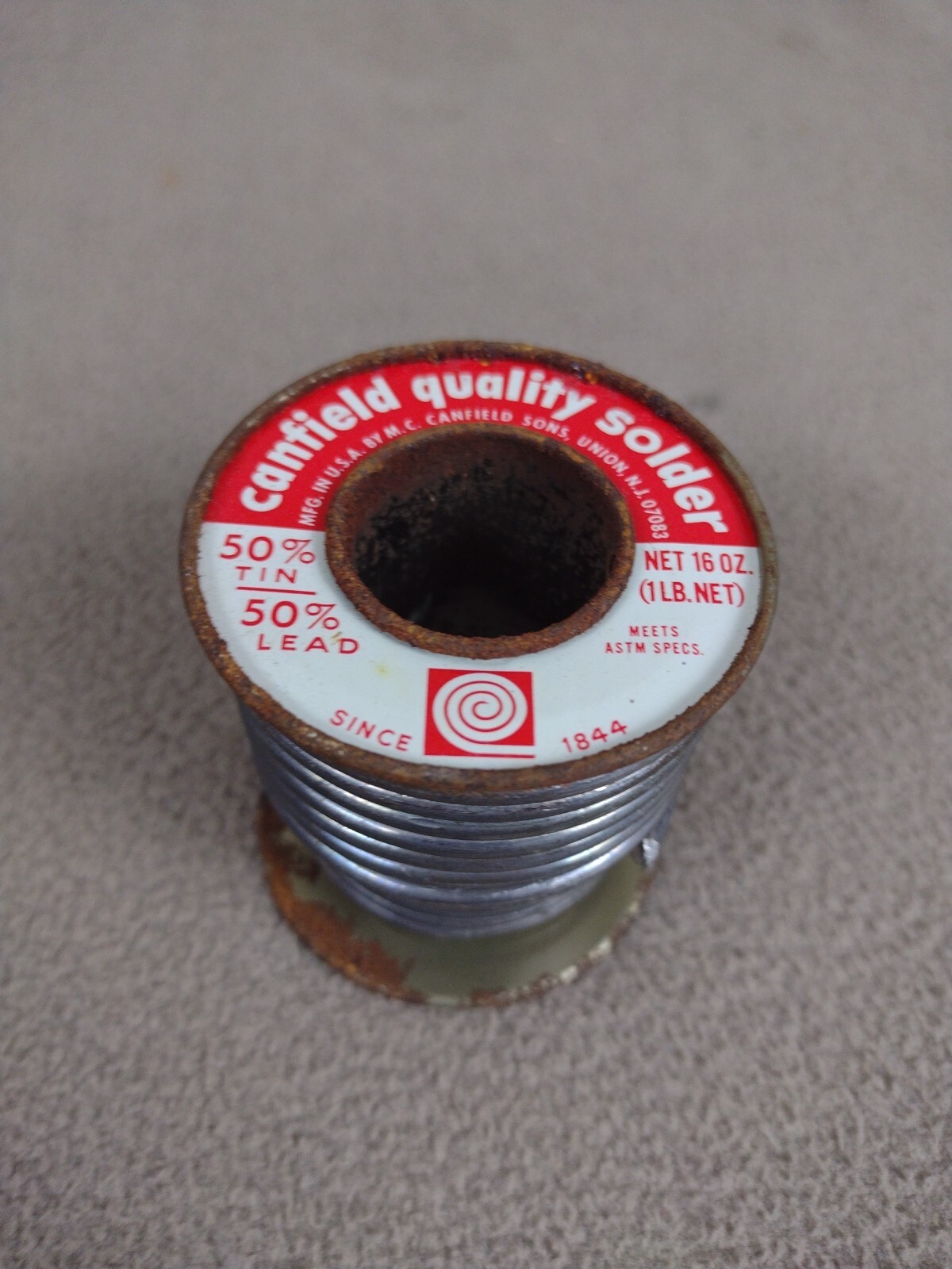 CANFIELD SOLDER 50/50 Tin/Lead for Stained Glass Panels One Pound Quality Wire 1