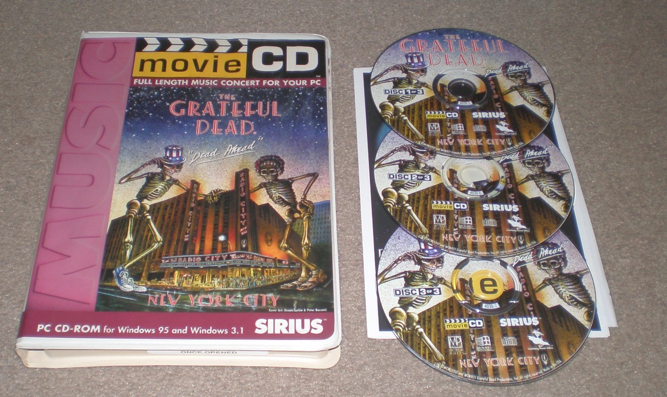 The Grateful Dead Dead Ahead CONCERT PC CD ROM For Windows 3 Discs