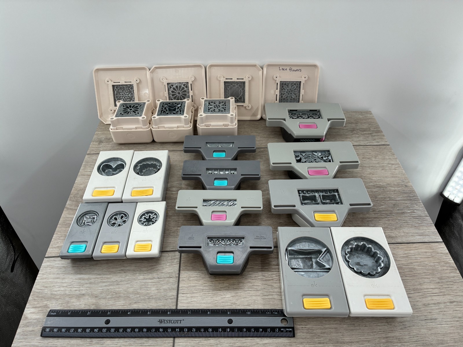 EK Paper Punches Greeting Cards Scrapbooking Tool Border Heart All Over Page Lot