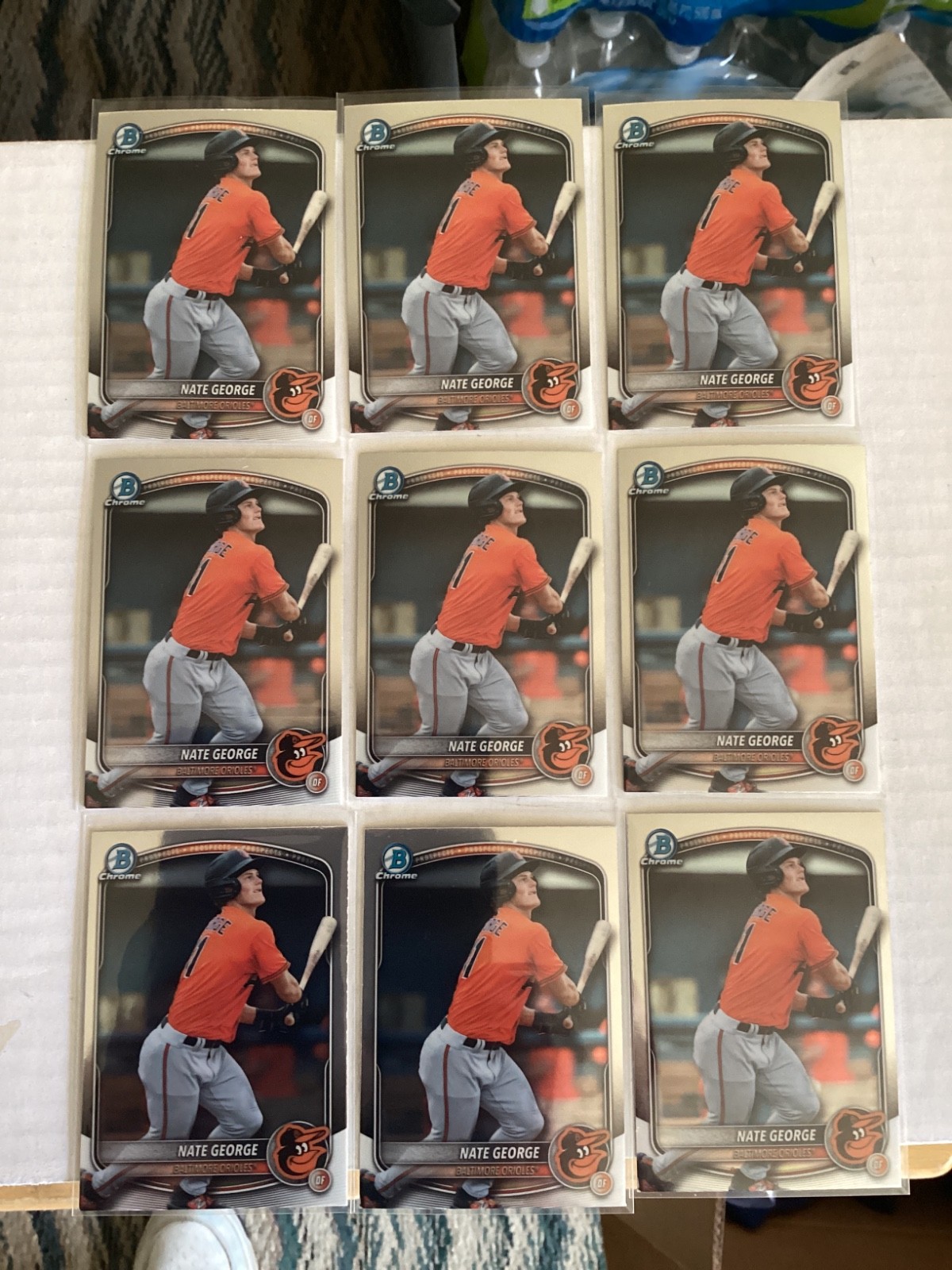2025 Bowman Draft Chrome  NATE GEORGE lot of 9  #BDC-113