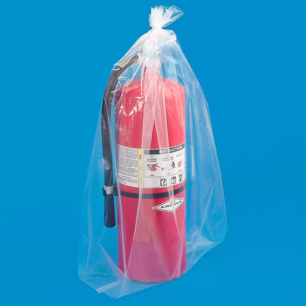 Pack of 250 15 x 9 x 32" 3 Mil Gusseted Poly Bags