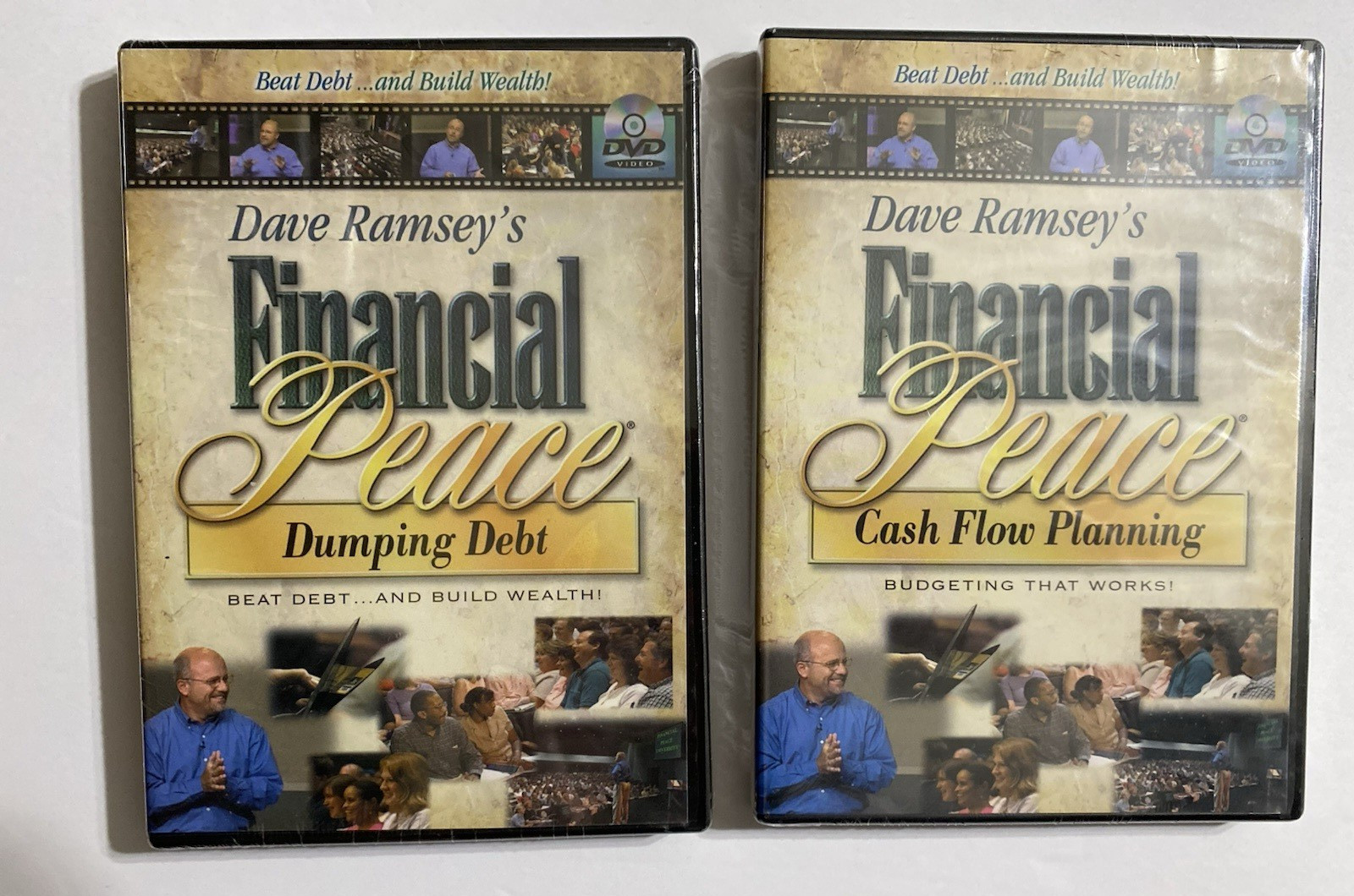 NEW 2 Dave Ramsey's Financial Peace DVD's/Cash Flow Planning and Dumping Debt