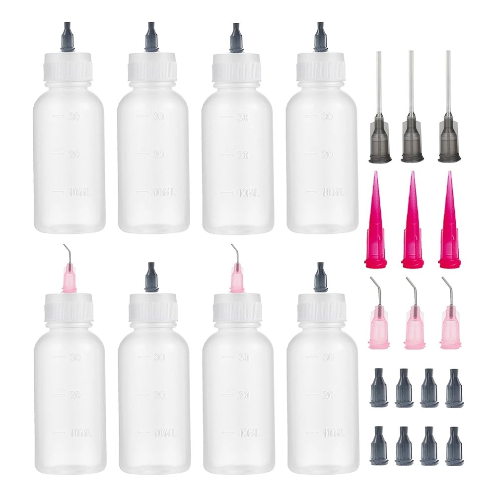 8 Pcs  Tip Applicator Bottle, Needle Tip Squeeze Bottle, Glue Applicator4558