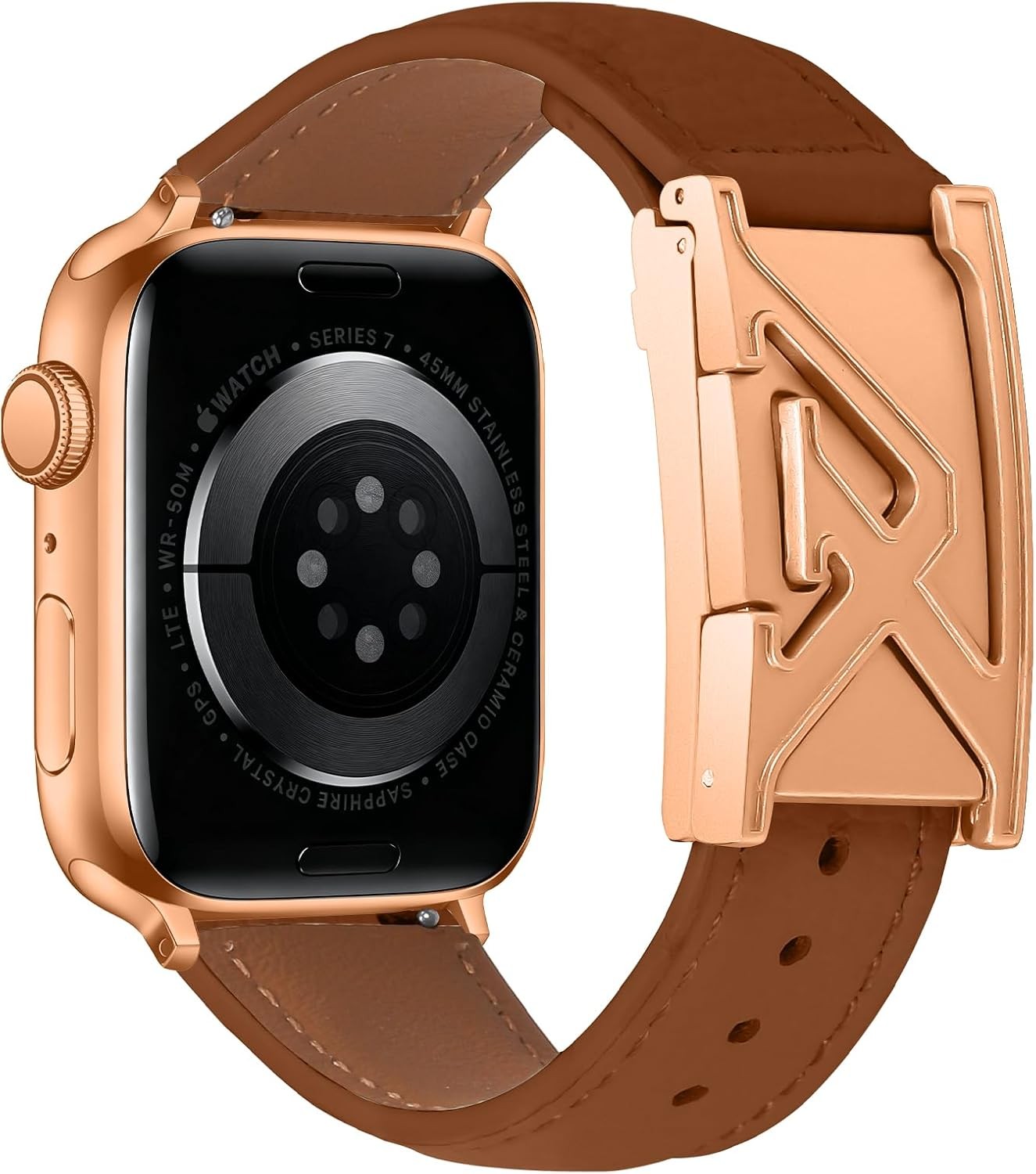 Genuine Leather Strap Compatible with Apple Watch 38mm 40mm 41mm 42mm 44mm