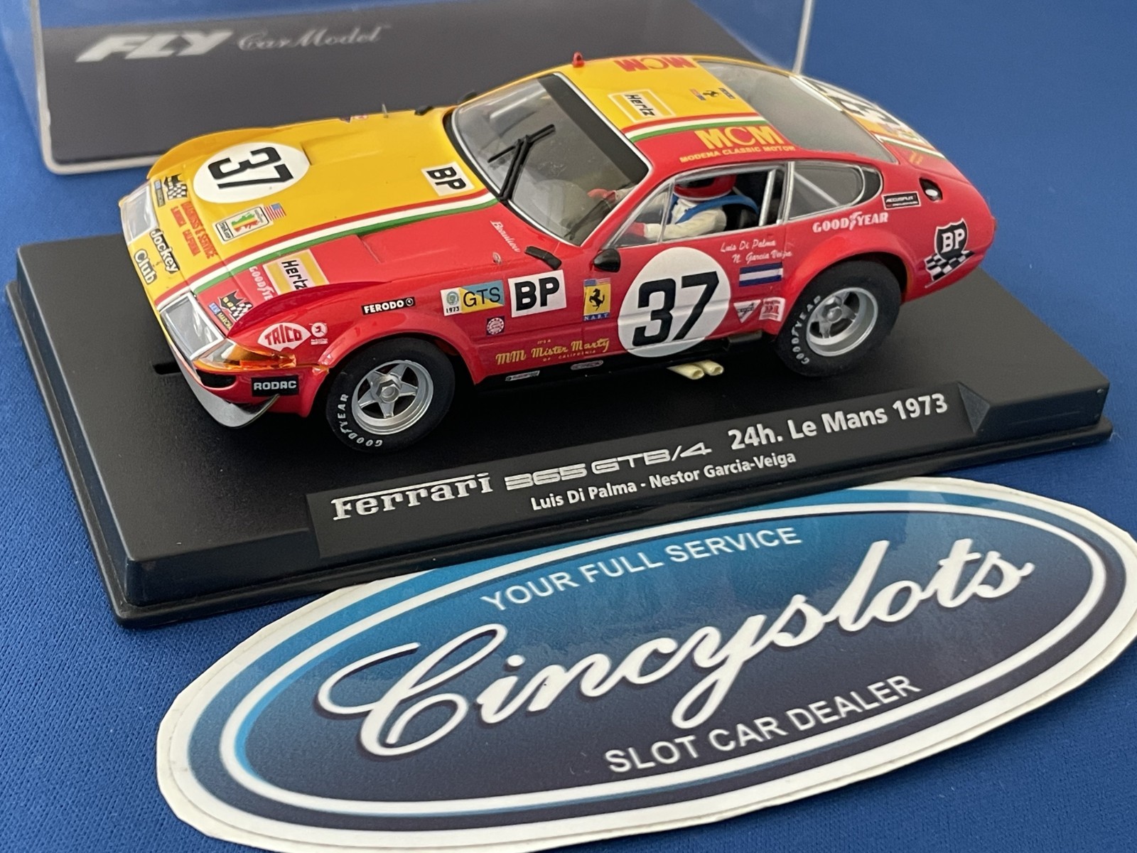 Fly A-652 Ferrari 365 GTB/4 NART Le Mans 1973 1/32 Slot Car.
