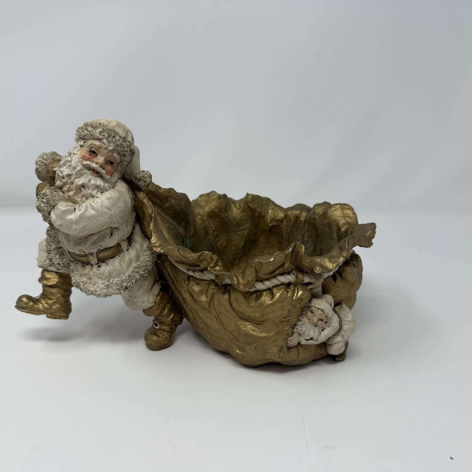 House Of Lloyd Christmas Around The World Gold Chateau Santa Claus Candy Dish