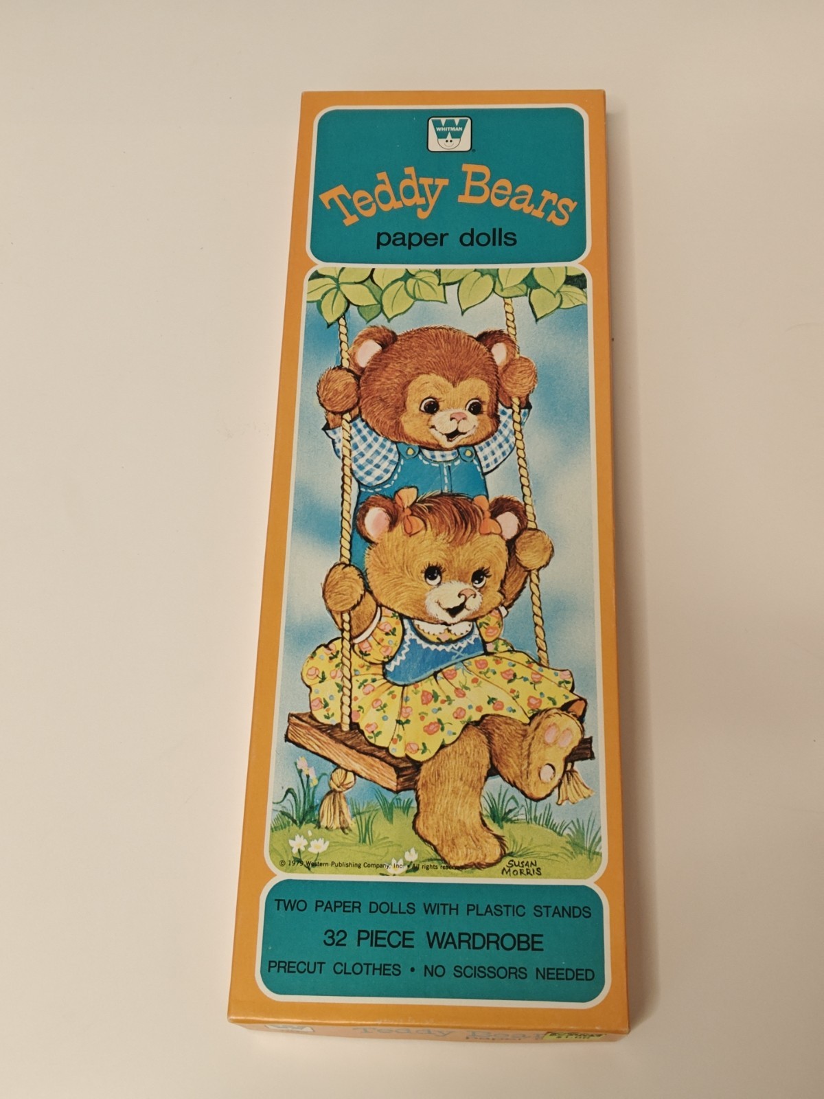 Vintage 1979 Whitman Teddy Bears Paper Dolls Set Clothes Box Complete Pre-Cut