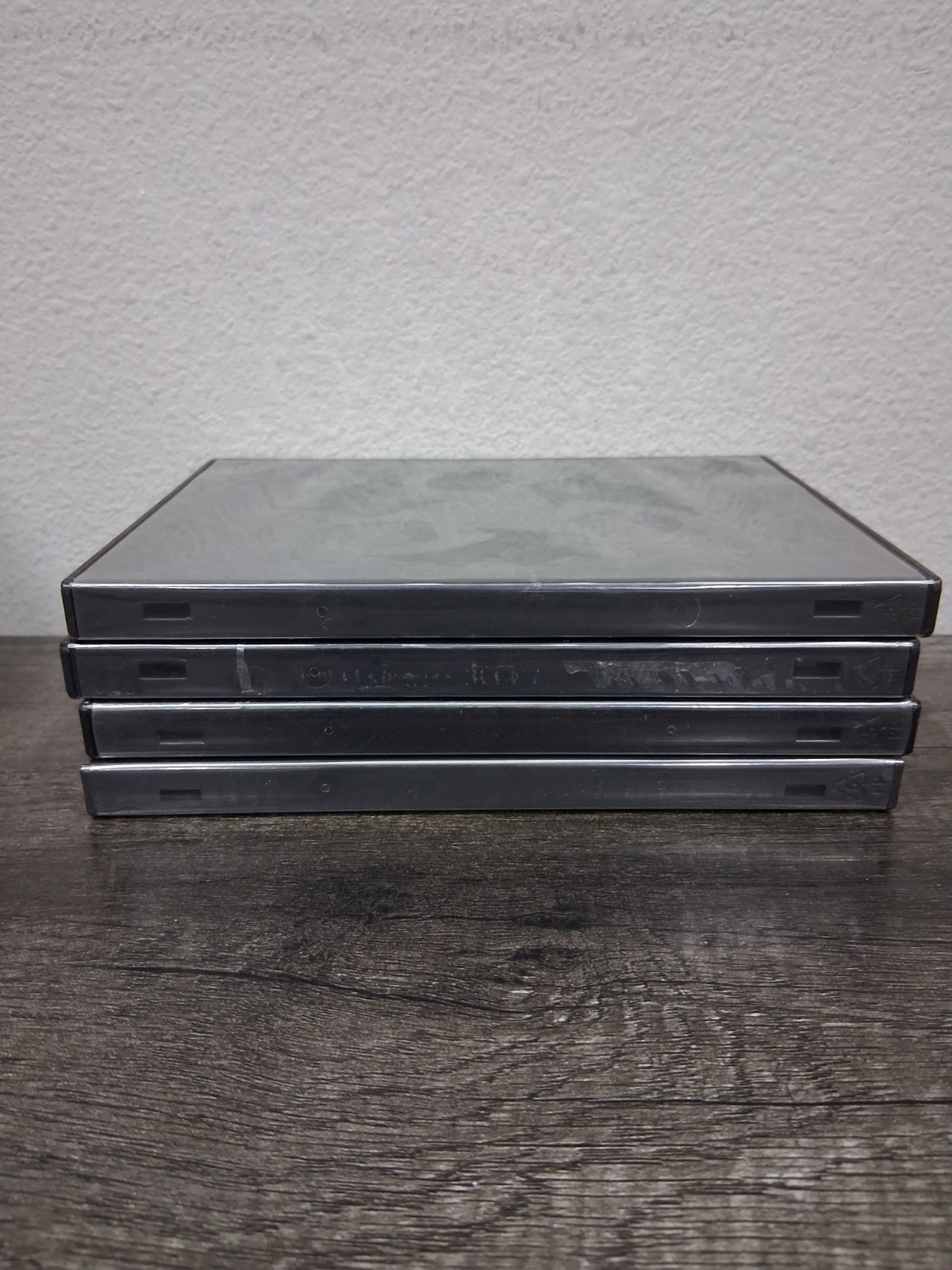 4-Count Empty Black 2-Disc DVD Replacement Case Lot (Double-Disc Capacity)