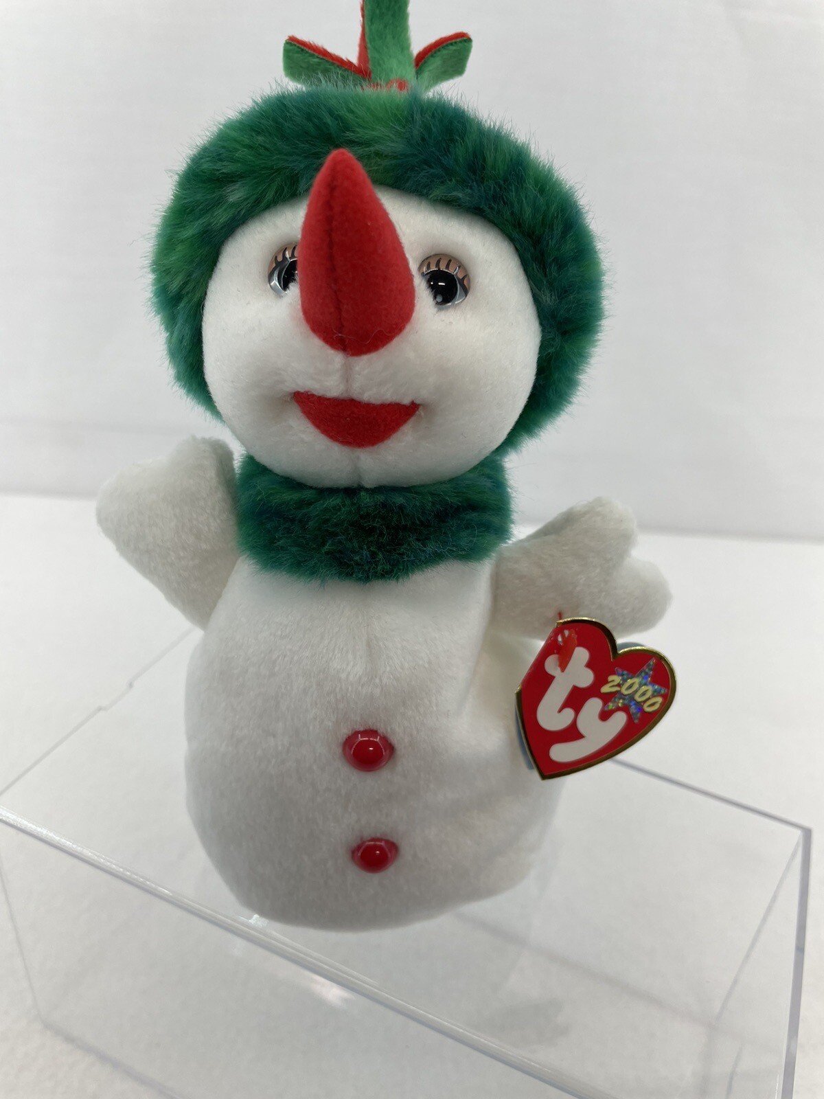 Ty Beanie Babies SNOWGIRL Snowman 2000 Christmas Retired Vintage Xmas