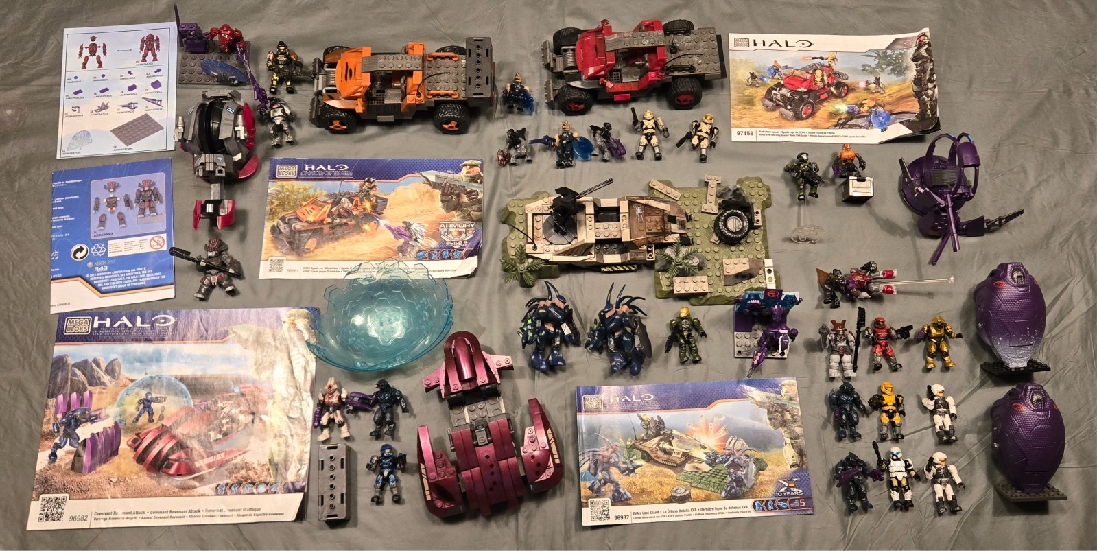 Mega Bloks Halo Reach Lot with Sets 96932,96937,96946,96947,96949,96981,96982,