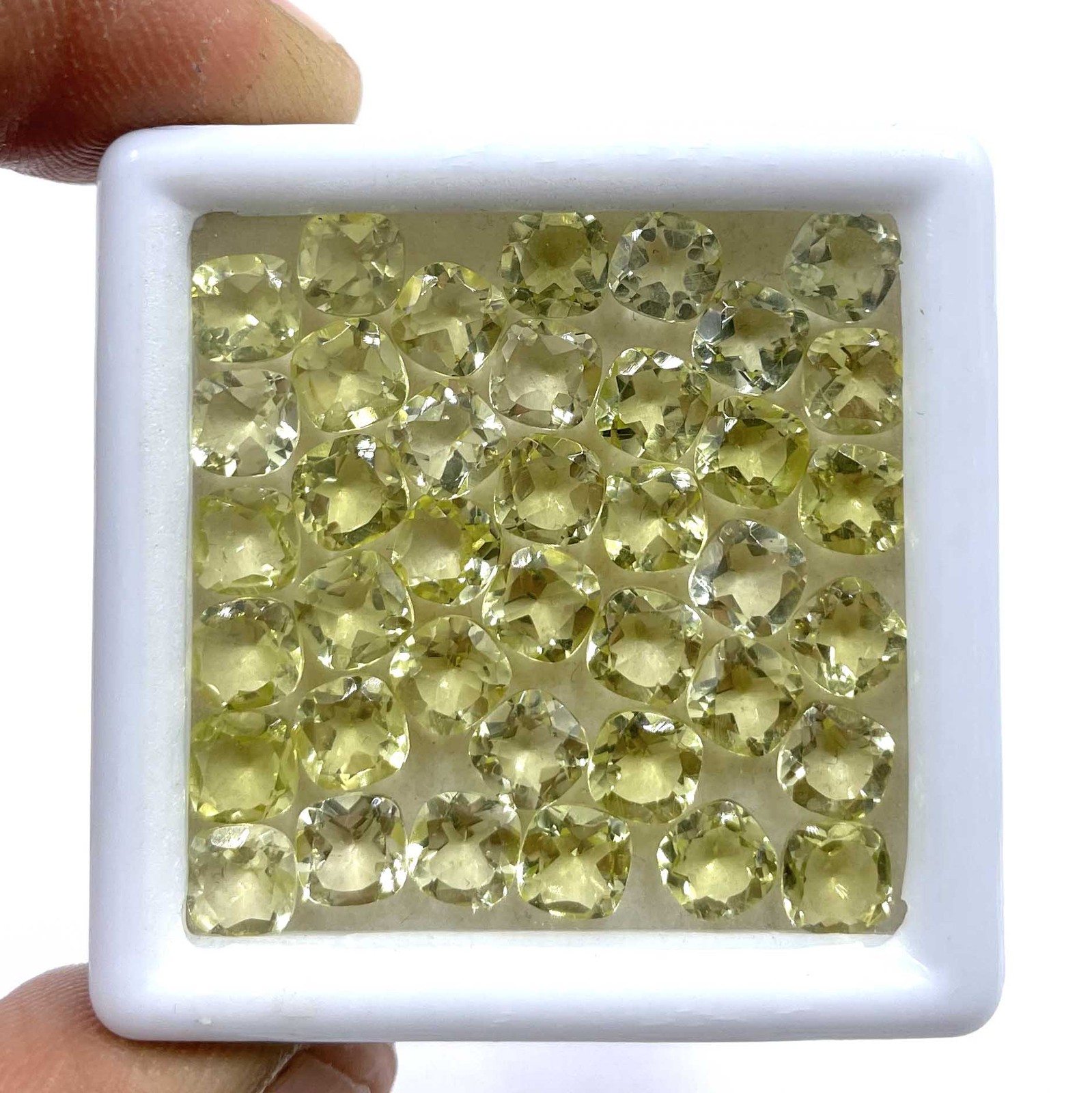 Natural Lemon Quartz Cushion Cut Loose Gemstone Lot 195 Pcs 5 MM 108 CT
