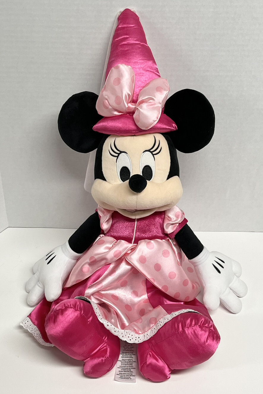 Disney Parks Minnie Mouse 22" Pink Princess Costume Pink Plush Doll Disneyland
