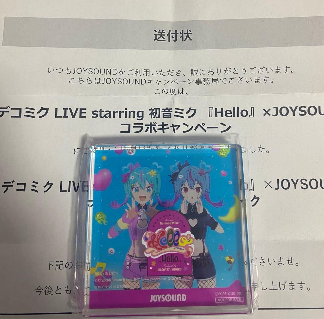 Hatsune Miku Deco 27 Acrylic Block Limited Edition Rare Collectible Used