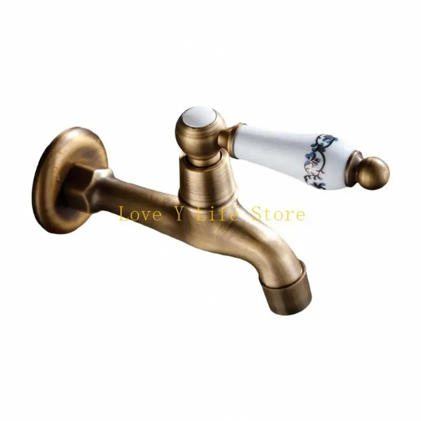 Brass Single Cold Water Mop Faucet Outdoor Garden Water Tap Bathtubs Sink