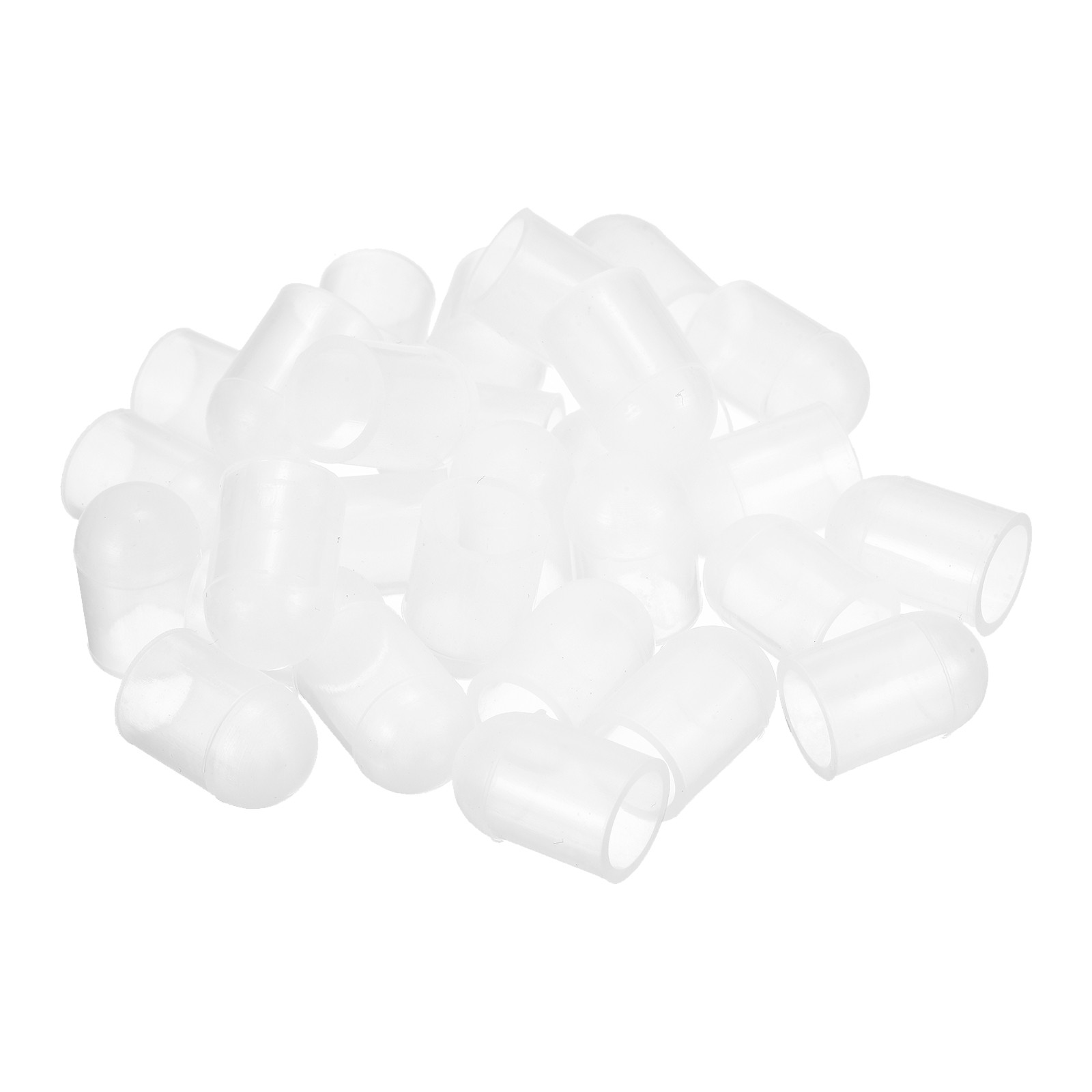 28Pcs Silicone End Caps, 11mm(7/16") ID 13mm(1/2") Height, Clear
