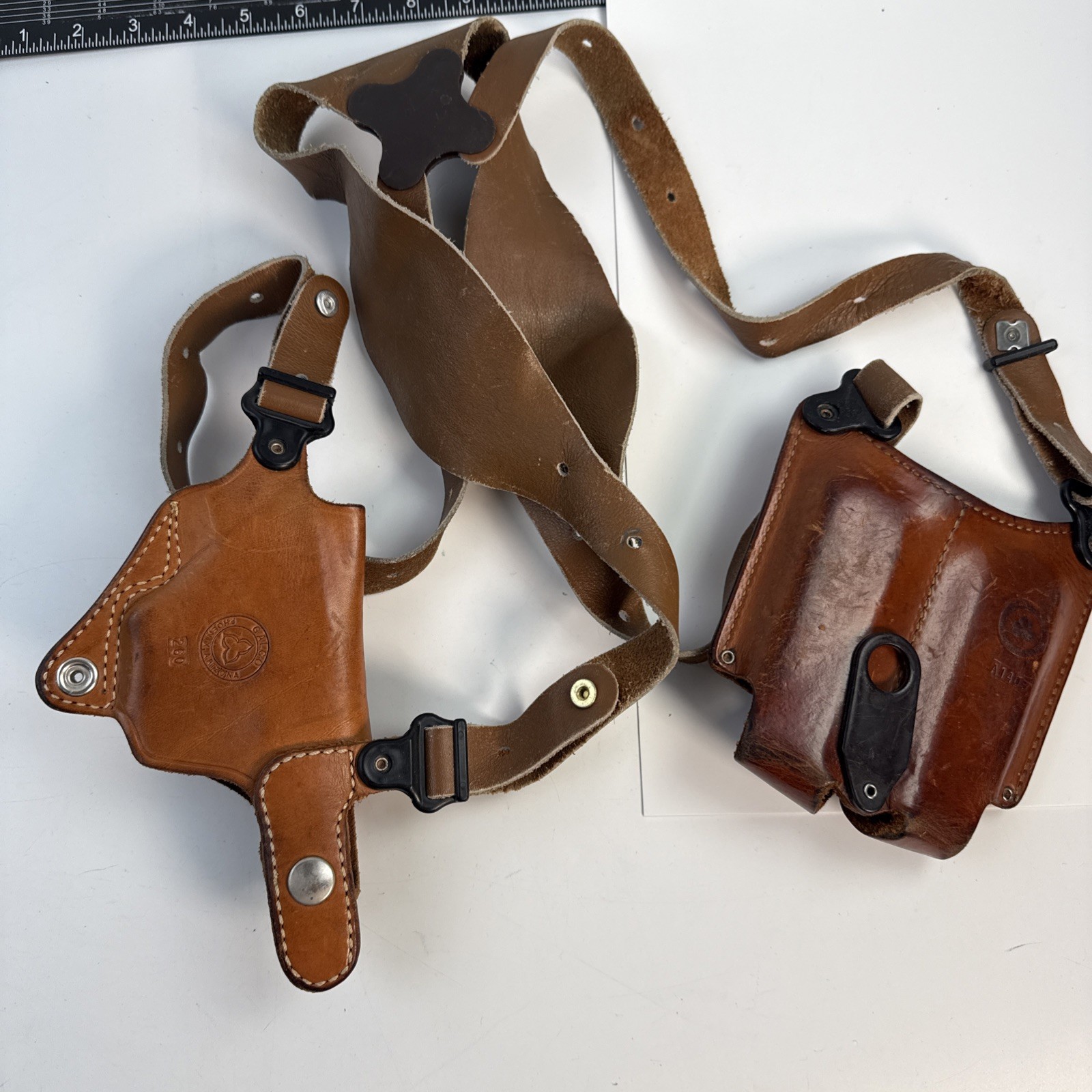 Galco Leather Shoulder Holster #260 & Mag Pouch #A1403 for Large Frame Auto