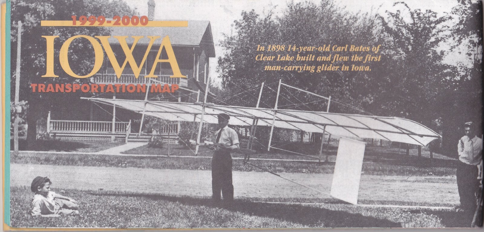 1999-2000 Official State Issue Road Map Of Iowa